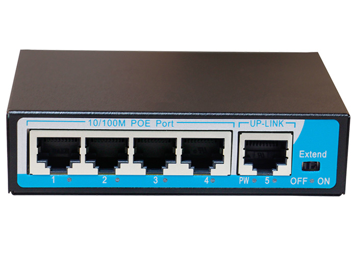 Switch PoE 4 Port HRUI HR901-AF-41 tốc độ 10/100M, 1 Uplink