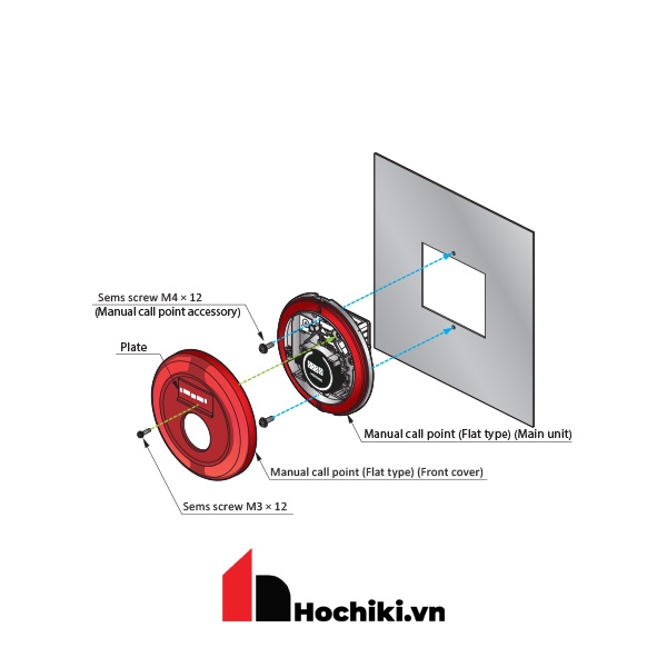 Nút nhấn báo cháy khẩn có đèn chỉ thị PPH-2