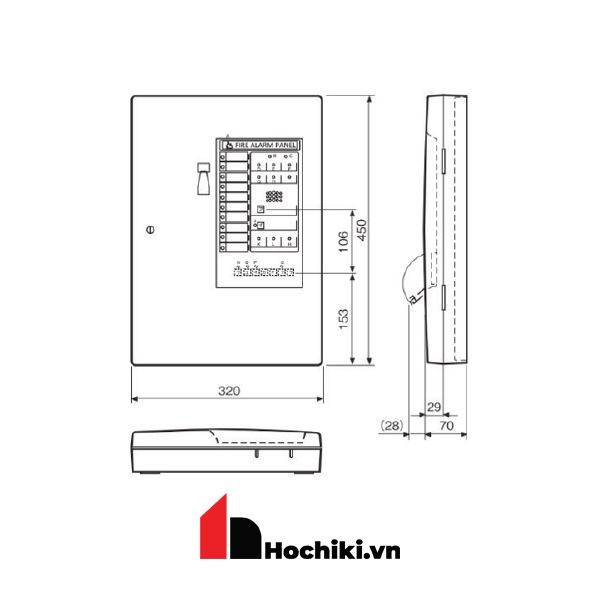 Tủ trung tâm báo cháy Hochiki 10 kênh RPS-AAW10(JE)