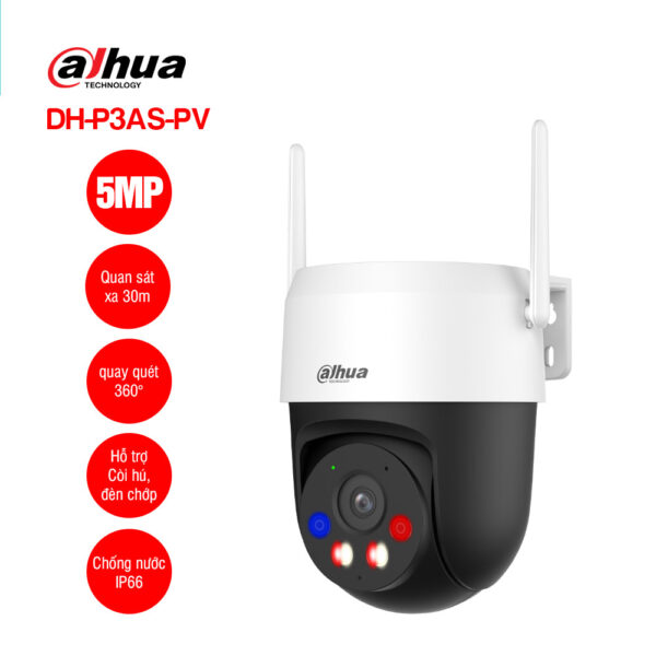 Camera Wifi quay quét 5MP DAHUA DH-P5AS-PV