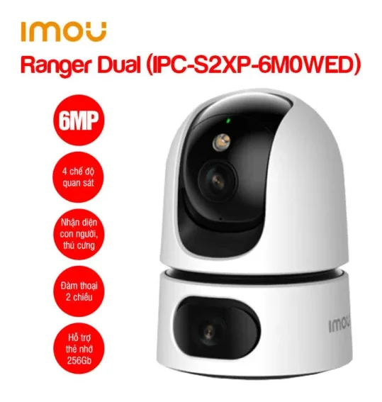 Camera Wifi iMOU Ranger Dual 6MP IPC-S2XP-6M0WED 2 mắt