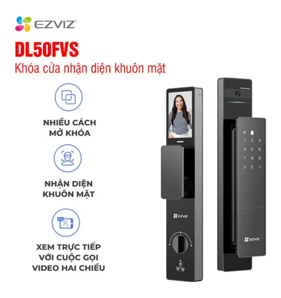 Khóa cửa khuôn mặt thông minh EZVIZ DL50FVS
