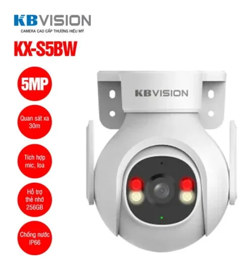 Camera wifi quay quét 5MP KBVISION KX-S5BW