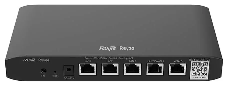 Cloud Managed Router RUIJIE Reyee RG-EG105G-V3