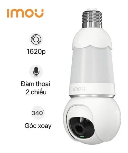 Camera Wifi quay quét bóng đèn 5MP iMOU IPC-S6DP-5M0WEB-E27