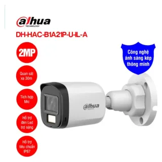 Camera HDCVI 2MP DAHUA DH-HAC-B1A21P-U-IL-A