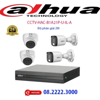 Lắp đặt bộ 4 camera Analog Dahua -  CCTV-HAC-B1A21P-U-IL-A