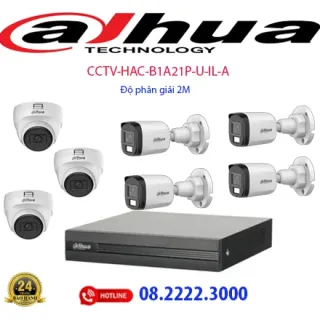 Lắp đặt bộ 7 camera Analog Dahua -  CCTV-HAC-B1A21P-U-IL-A