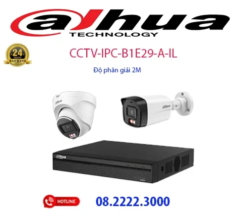 Lắp đặt bộ 2 camera IP Dahua -  CCTV-IPC-B1E29-A-IL