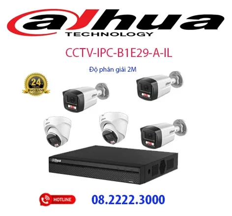 Lắp đặt bộ 5 camera IP Dahua -  CCTV-IPC-B1E29-A-IL