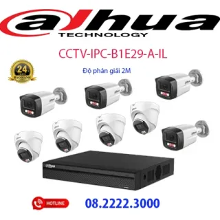 Lắp đặt bộ 8 camera IP Dahua -  CCTV-IPC-B1E29-A-IL