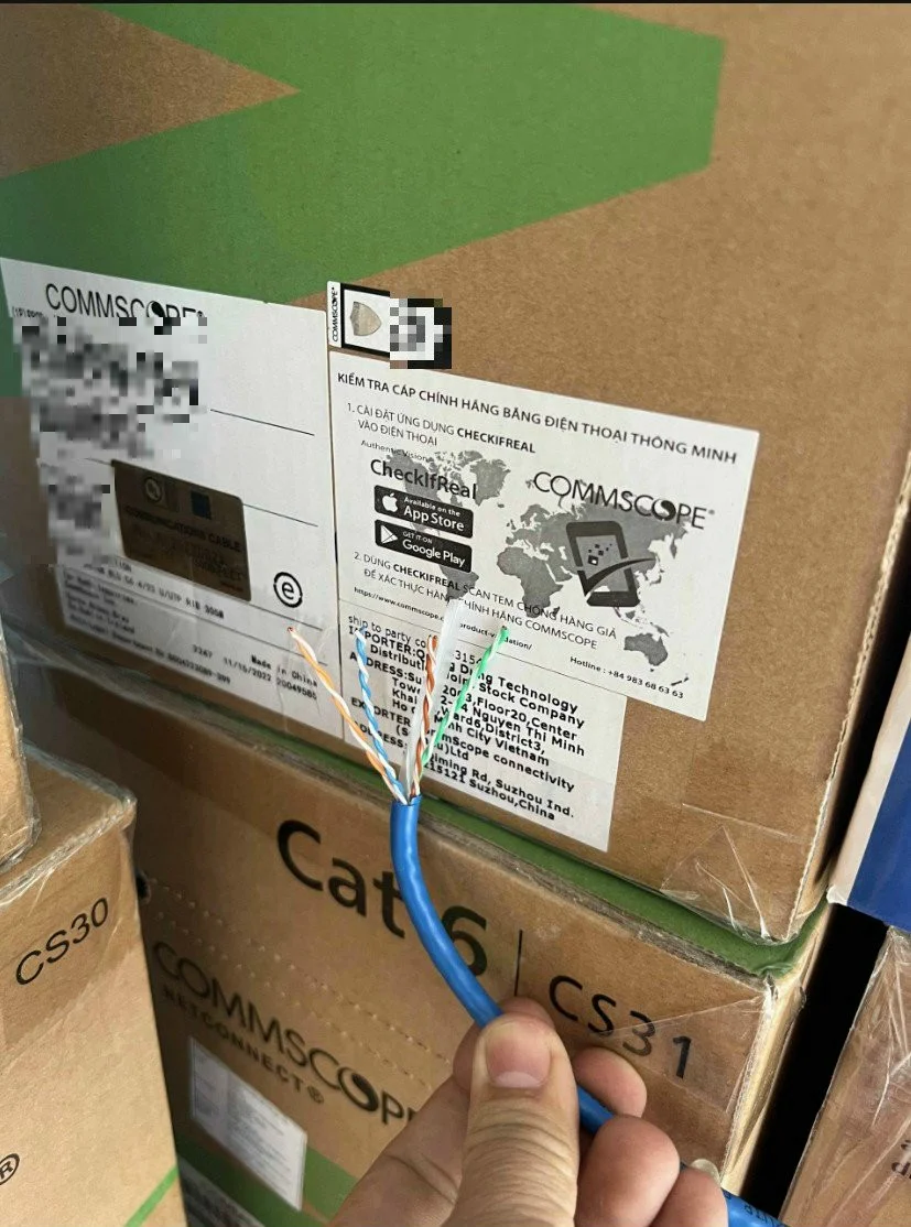 Cáp mạng AMP Commscope CAT6 UTP 23AWG