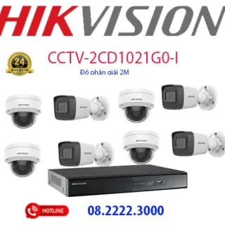 Lắp đặt bộ 8 camera IP Hikvision -  CCTV-2CD1021G0-I