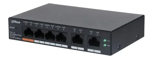 Switch Dahua 6 port poe	DH-CS4006-4ET-60