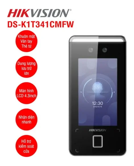 Máy chấm công khuôn mặt HIKVISION DS-K1T341CMFW