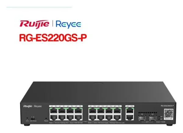 Layer 2 Smart Managed PoE Switch 20 Cổng RUIJIE REEYE RG-ES220GS-P