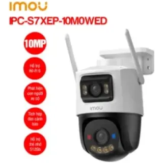 Trọn Gói 1 Camera Wifi iMOU IPC-S7XEP-10M0WED 10MP 2 Ống Kính Quay Quét Ngoài Trời + Thẻ Nhớ 128GB