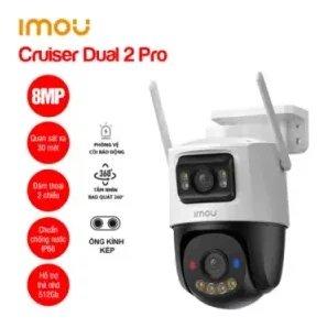 Trọn Gói 1 Camera Wifi iMOU Cruiser Dual 2 Pro 8MP IPC-S7XFP-8U0WED 2 Mắt Ngoài Trời + Thẻ Nhớ 128GB