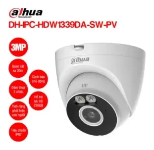Trọn Gói 1 Camera Wifi Dahua DH-IPC-HDW1339DA-SW-PV 3MP Turret + Thẻ Nhớ 64GB