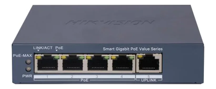 Switch mạng thông minh 4 cổng PoE Gigabit HIKVISION DS-3E1505P-EI/M