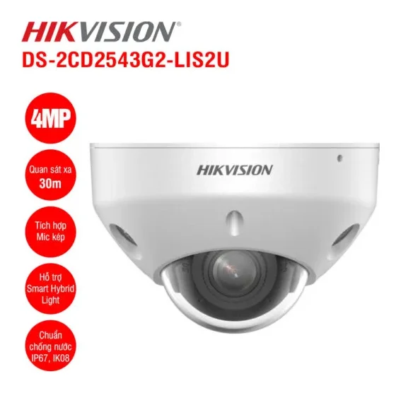 Camera IP Dome 4MP Hikvision DS-2CD2543G2-LIS2U