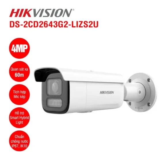 Camera IP 4MP Hikvision DS-2CD2643G2-LIZS2U
