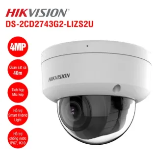 Camera IP Dome 4MP Hikvision DS-2CD2743G2-LIZS2U