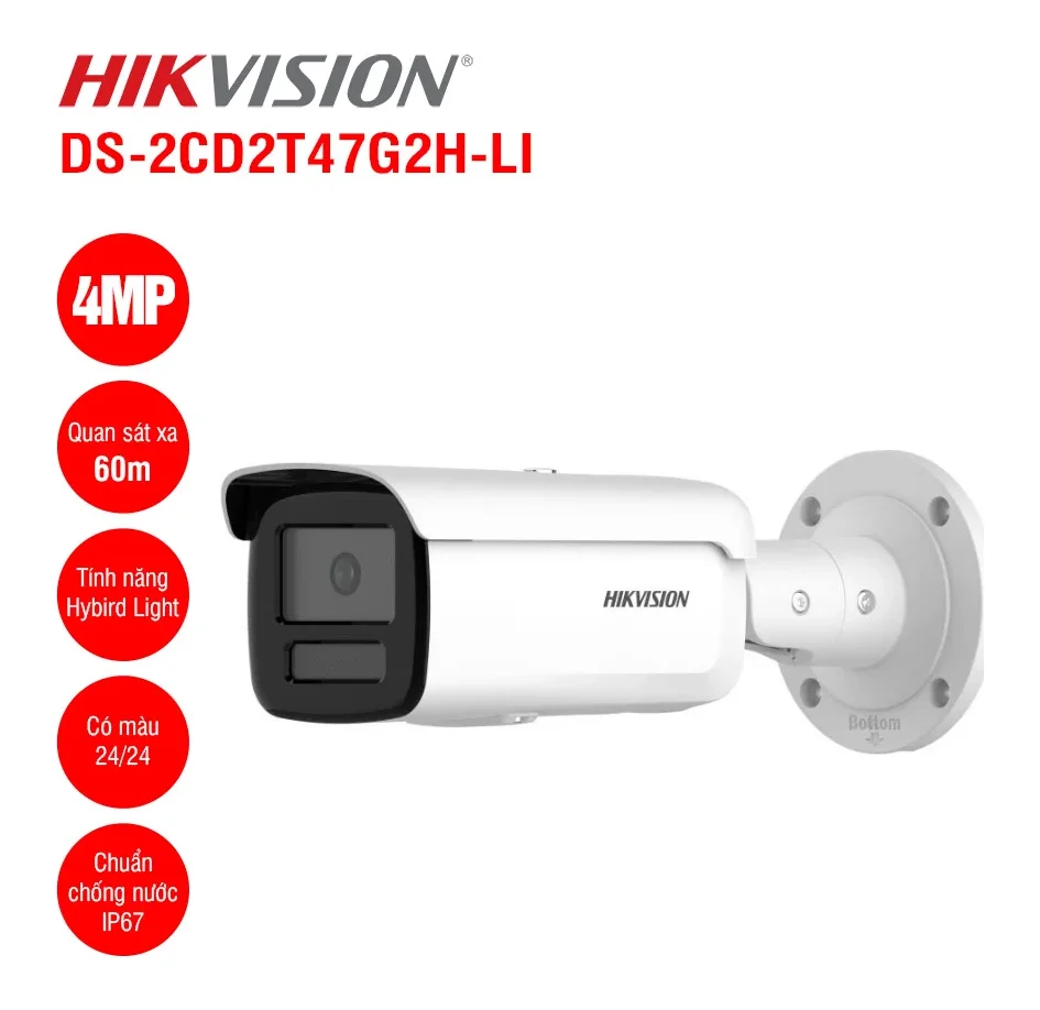 Camera IP 4MP Hikvision DS-2CD2T47G2H-LI
