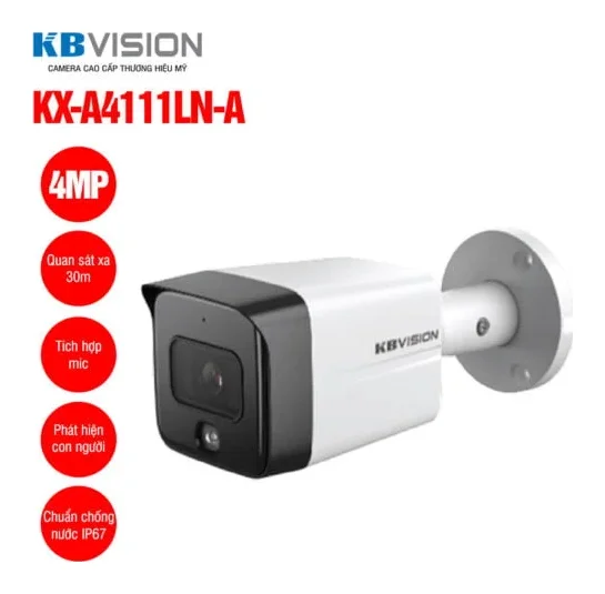 Camera IP thân trụ 4MP KBVISION KX-A4111LN-A