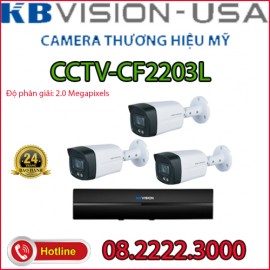 Lắp đặt trọn bộ 3 camera quan sát KBVISION CCTV-CF2203L