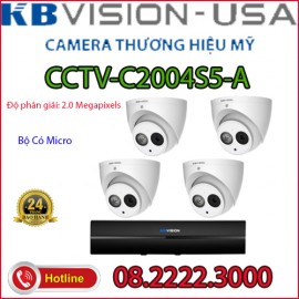 Lắp đặt trọn bộ 4 camera quan sát KBVISION CCTV-C2004S5-A