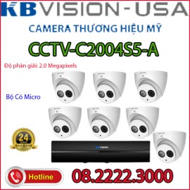 Lắp đặt trọn bộ 7 camera quan sát KBVISION CCTV-C2004S5-A