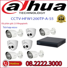 Lắp đặt trọn bộ 7 camera quan sát DAHUA CCTV-HDW1200EMP-A-S5