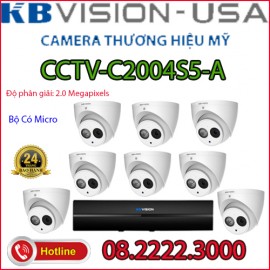 Lắp đặt trọn bộ 8 camera quan sát KBVISION CCTV-C2004S5-A