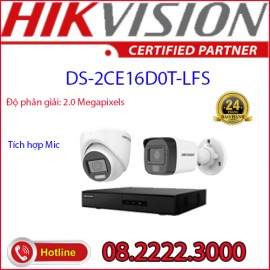 Lắp đặt trọn bộ 2 camera quan sát HIKVISION CCTV-2CE16D0T-LFS