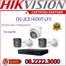 Lắp đặt trọn bộ 3 camera quan sát HIKVISION CCTV-2CE16D0T-LFS