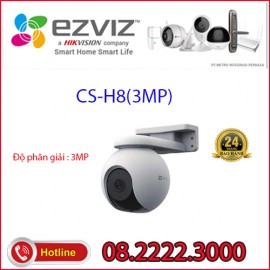 Camera xoay wifi EZVIZ CS-H8-R100-1H3WKFL (H8 3MP) 3MP (2K) có màu ban đêm H.265