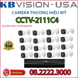 Lắp đặt trọn bộ 16 camera quan sát KBVISION CCTV-2111C4