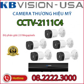 Lắp đặt trọn bộ 5 camera quan sát KBVISION CCTV-2111C4