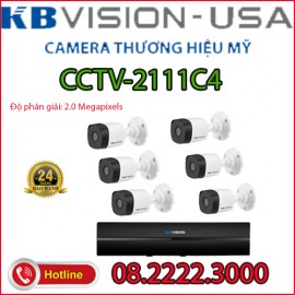 Lắp đặt trọn bộ 6 camera quan sát KBVISION CCTV-2111C4