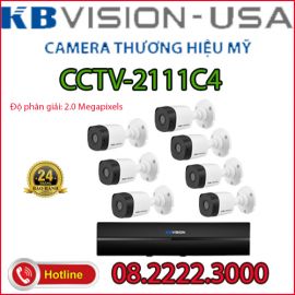 Lắp đặt trọn bộ 7 camera quan sát KBVISION CCTV-2111C4