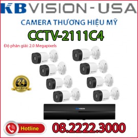 Lắp đặt trọn bộ 8 camera quan sát KBVISION CCTV-2111C4