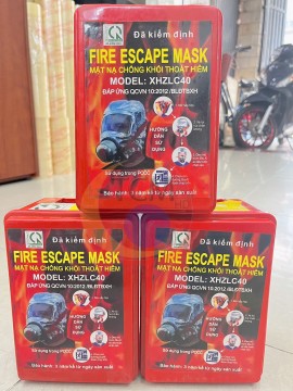 MẶT NẠ PHÒNG KHÓI ĐỘC THOÁT HIỂM ĐÁM CHÁY XHZLC40 + CÓ TEM KIỂM ĐỊNH